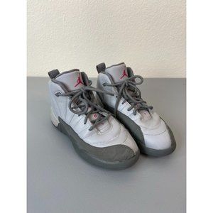 Air Jordan 12 retro PS wolf grey vivid pink youth 13.5c high top sneaker